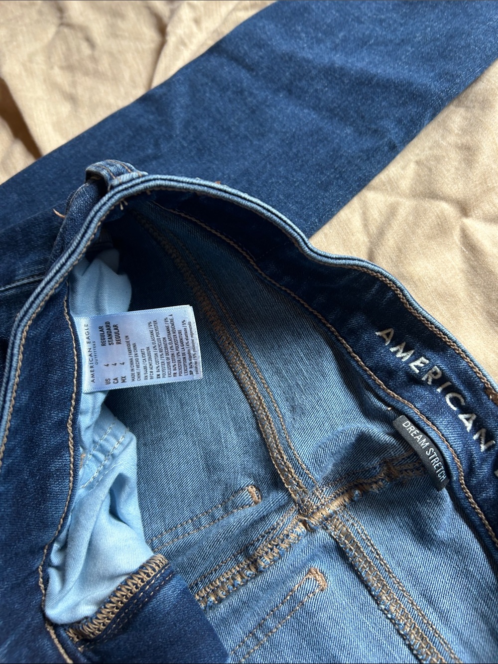 American Eagle Outfitters Skinny Jeans Trio in Dark Blue, Light Blue, and Black - Picture 7 of 7